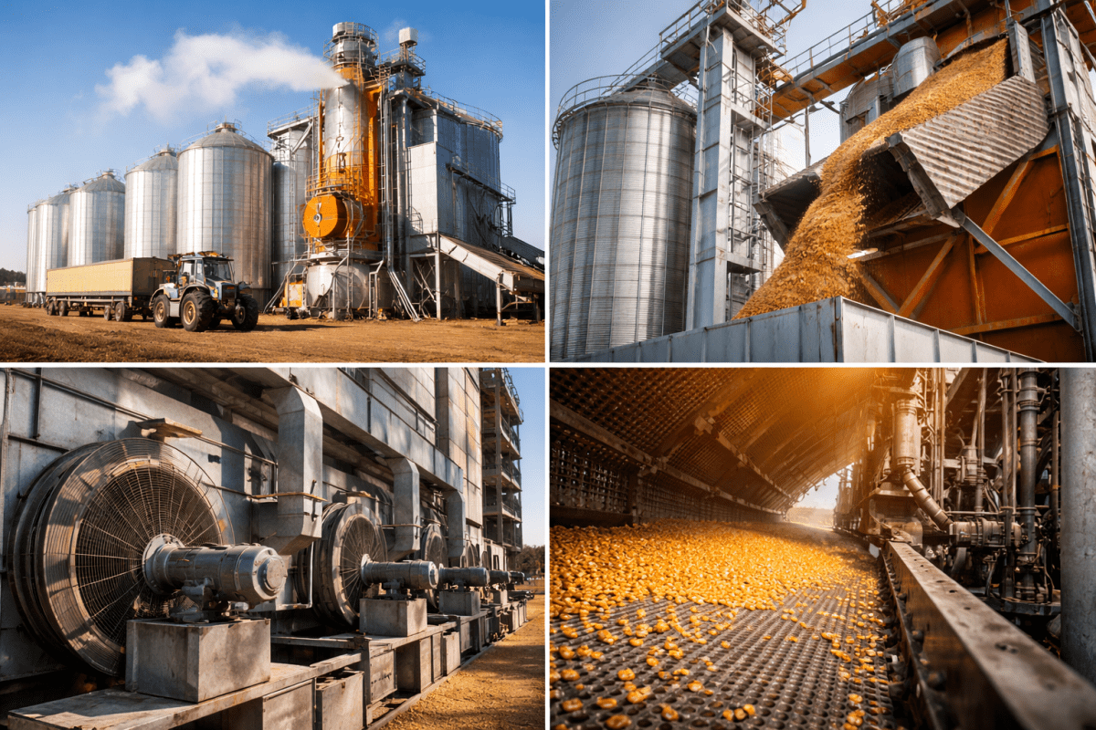 Зерносушильный комплекс КЗСВ в работе